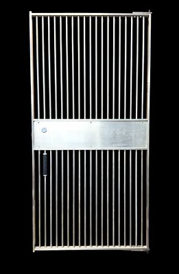 200 Pound Metal Security Door. Industrial metal security door with vertical bar design. Includes 