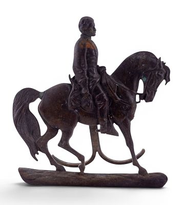 General McClellan Bronze Figure on Horseback. Bronze figure depicting General McClellan mounted 