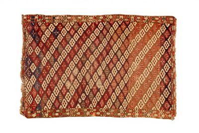 Antique Caucasian Type Rug. Antique Caucasian-style rug. Measures approx. 3'4.5" x 5'. 