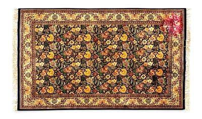 Persian Area Rug. Persian Area rug with an all-over design. Staining in one corner as seen in 