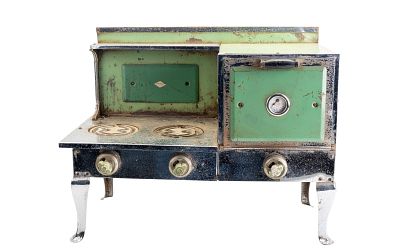Vintage 1930s Empire Child's Toy Stove. Vintage Empire child's electric toy stove in 