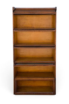 Barrister Bookcase with 5-Sections. Five-section barrister bookcase with each section measuring 