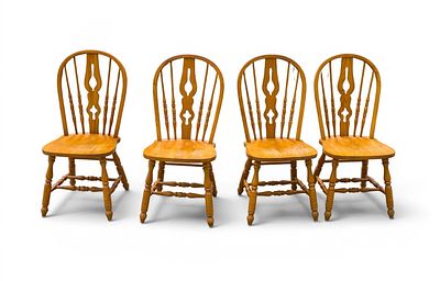 Four Oak Virginia House Kitchen Chairs. Four oak Virginia House kitchen chairs featuring a 
