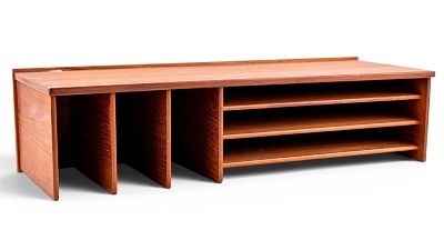 Georg Petersens Mobelfabrik Letter Organizer. A fine modern teak slotted desktop letter 