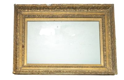 Elaborate Giltwood & Gesso Mirror. Large giltwood and gesso mirror featuring antique frame with 