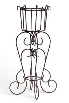 Wrought Iron Planter Stand. Cast Iron planter stand possibly for ferns, flower pots, or 