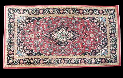 Persian Kashan Rug. Persian Kashan area rug with floral design. Measures approx. 2'11" x 5'1". 