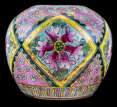 Period Chinese Famille Rose Turquoise Ginger Jar. Antique Chinese Peranakan (Straits Chinese) 