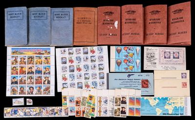 U.S. Postage Block Sheets. A large collection of U.S. Postage block sheets, Hygrade Handifile 