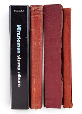 Vintage Stamp Collectors Books. A group of four vintage postage stamp collectors books including 