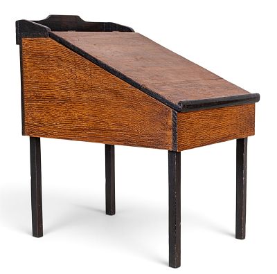Country Folk Grain-Painted Child's Desk. Country Folk grain-painted child's desk/doll desk. 