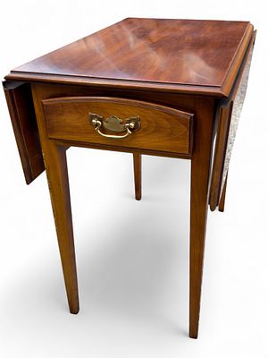 Statton Cherry Pembroke Table. Statton Furniture Co. cherry pembroke drop leaf end table with 
