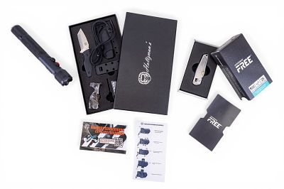 Pocket, Other Knives w/ Leatherman, Holtzman. A collection of self defense items including a 