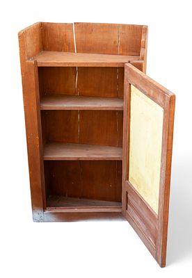 19th C Hanging Cupboard. 19th century hanging corner cupboard. Possibly Shaker. Measures approx. 