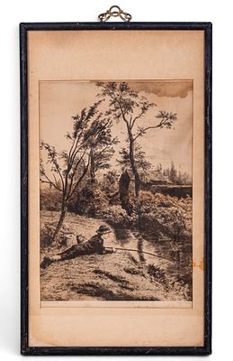 E. N. Downard Etching "Great Expectations". Etching entitled: "Great Expectations, " by Ebenezer 