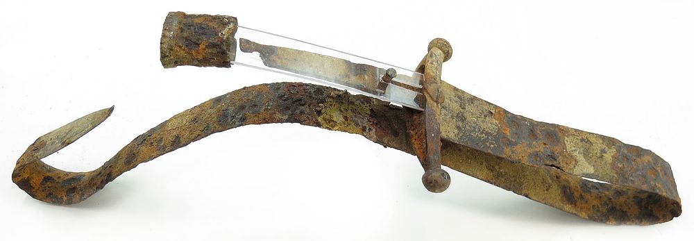 Lot 236: A RARE KHAZAR RITUALLY KILLED SWORD