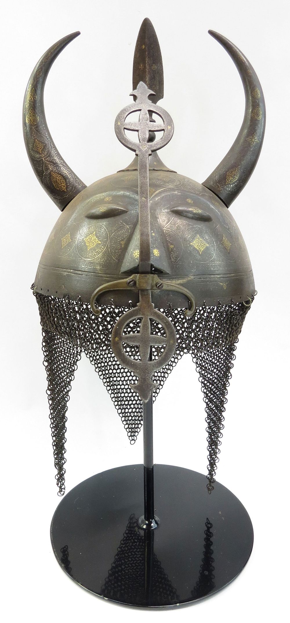 Lot 263: A RARE PERSIAN HELMET