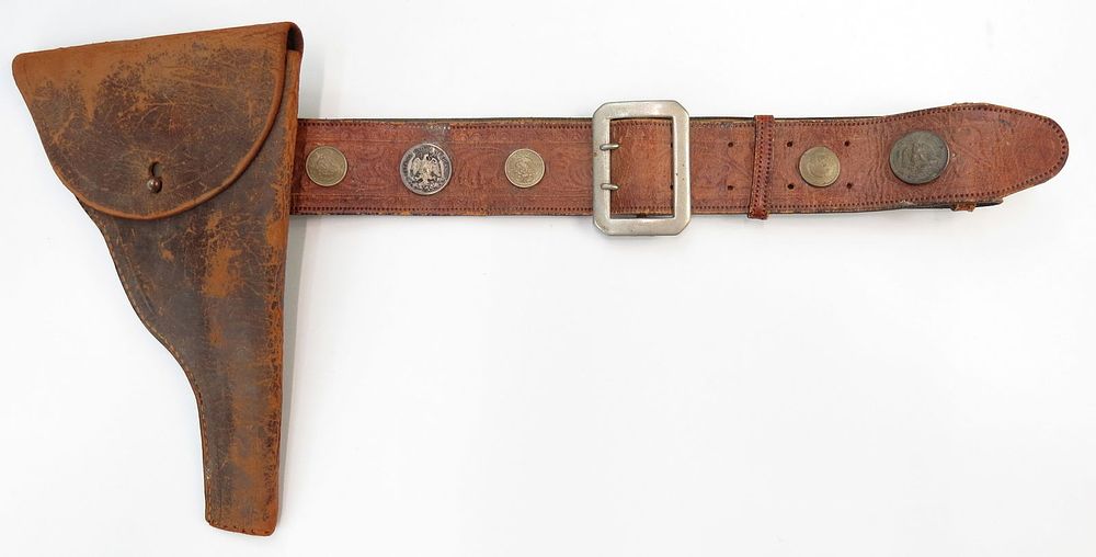 Lot 320: A RARE MEXICAN REVOLUTIO ERA HOLSTER AND BELT