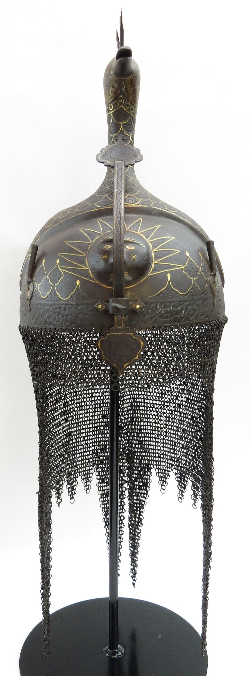 Lot 212: A FINE PERSIAN PEACOCK KULA KHUD HELMET