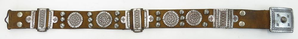 Lot 241: A RARE AFGHAN WARRIORS SWORD BELT