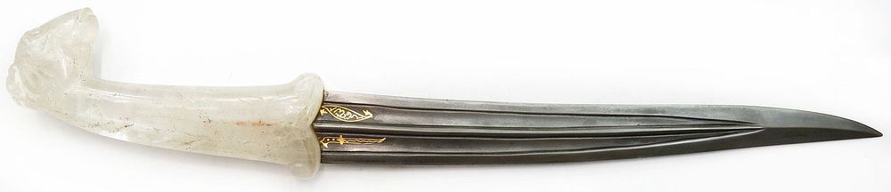 Lot 353: AN INDIAN KHANJAR DAGGER