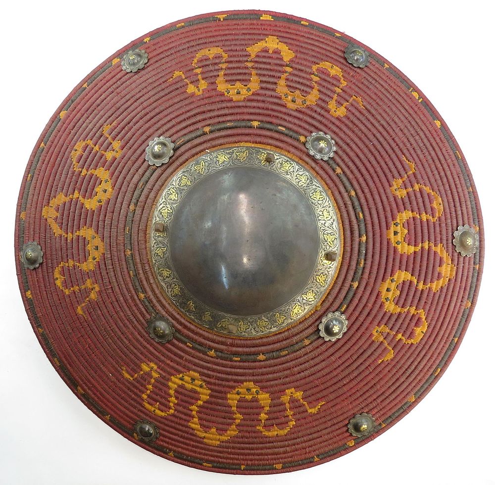 Lot 201: A FINE REPRODUCTION OTTOMAN KALKAN SHIELD