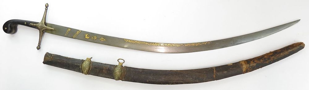 Lot 216: A FINE OTTOMAN SHAMSHIR SWORD