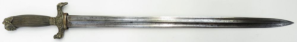 Lot 257: A FRENCH FORESTRY OFFICERS HUNTING SWORD
