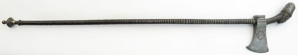 Lot 152: A RARE JANISSARY BATTLEAXE