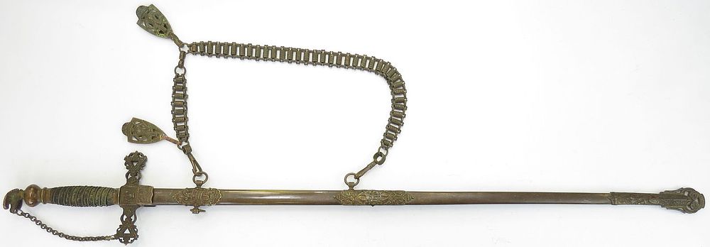 Lot 347: A RARE KNIGHTS OF THE GOLDEN EAGLE SWORD