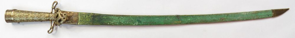 Lot 374: A RARE GERMAN HUNTING SWORD WITH CASED IMPLEMENTS