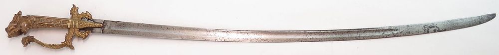 Lot 163: A RARE SRI LANKA KASTANE SWORD