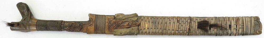 Lot 175: A DAYAK HEADHUNTER MANDAU SWORD