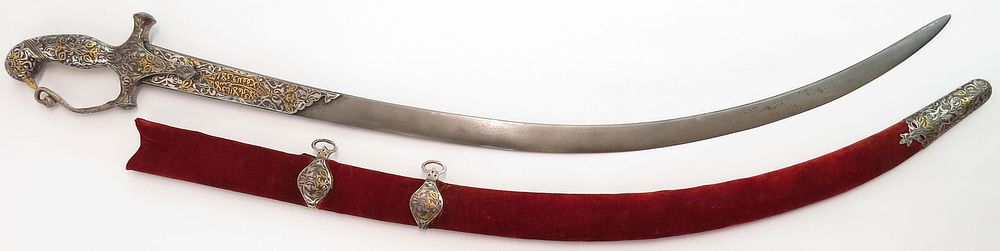 Lot 263: A FINE INDIAN SHAMSHIR SWORD