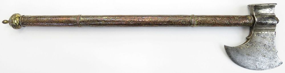 Lot 308: AN INDIAN BATTLEAXE