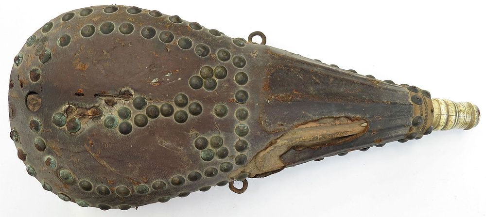 Lot 394: A MOROCCAN POWDER FLASK