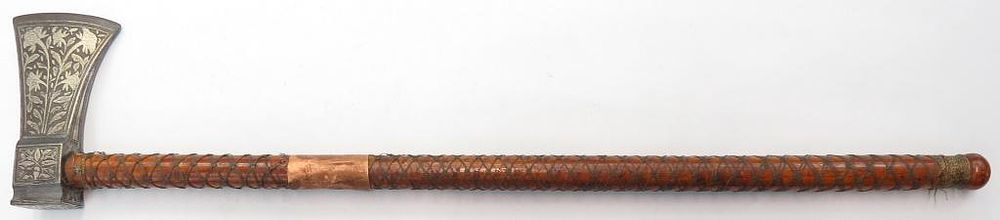 Lot 168: AN INDIAN BATTLEAXE