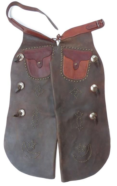 Lot 202: A RARE PAIR OF HEISER CHAPS