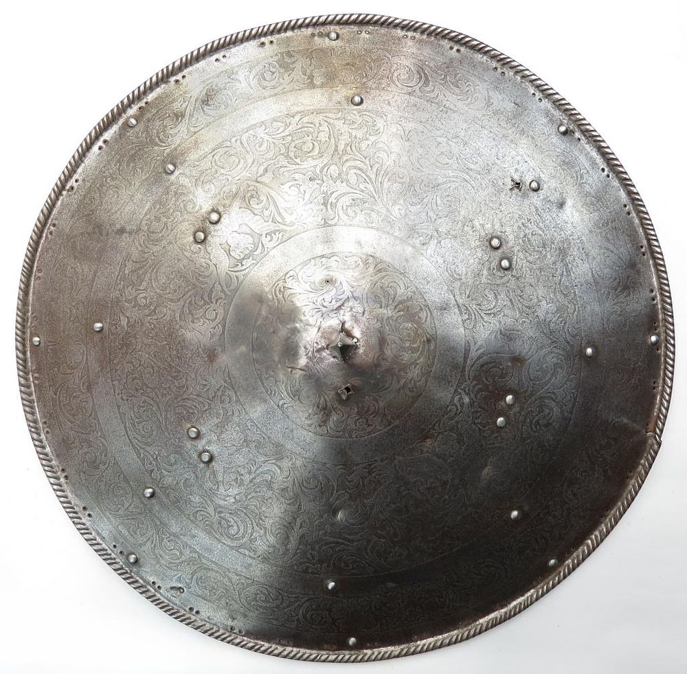 Lot 232: A GERMAN RONDACHE PARADE SHIELD