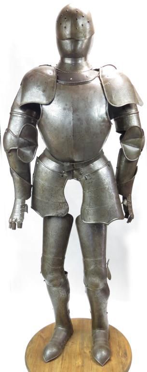 Lot 285: A VICTORIAN-ERA FULL SUIT OF ARMOR BY SCHMIDT