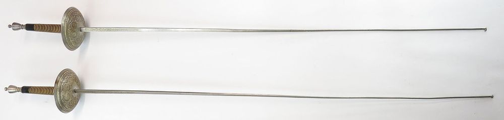 Lot 152: A PAIR OF SPANISH FENCING FOILS