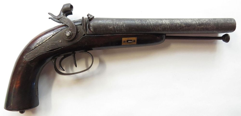 Lot 163: AN INDIAN HOWDAH PISTOL