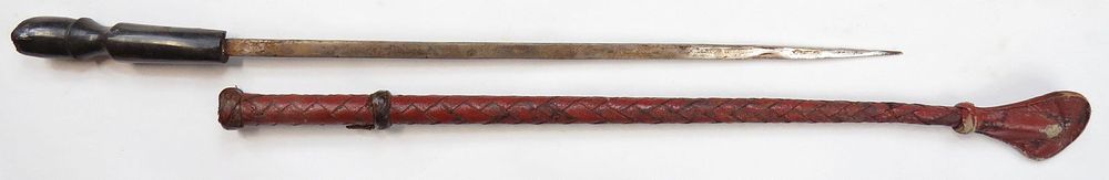 Lot 211: AN OTTOMAN RIDING CROP DAGGER