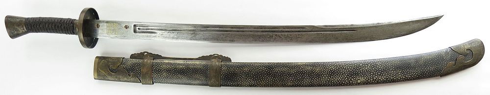 Lot 218: A FINE ARTISTS COPY CHINESE YAO DAO SABER SWORD