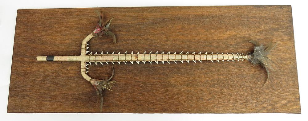 Lot 351: A KIRIBATI (GILBERT ISLANDS) SHARKTOOTH SWORD