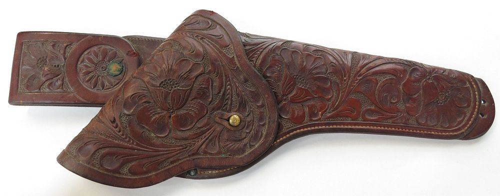 Lot 406: A RARE H.H. HEISER FLAP HOLSTER