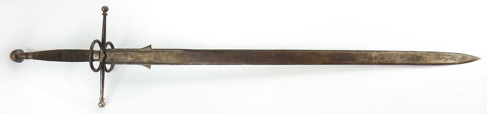 Lot 416: A REPLICA HAND AND A HALF SWORD