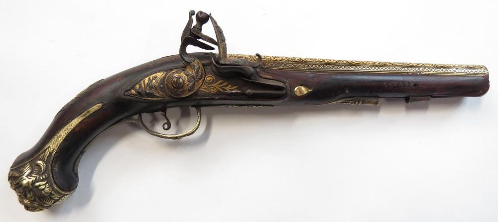 Lot 236: AN OTTOMAN KUBUR FLINTLOCK PISTOL