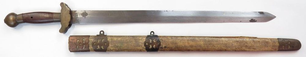 Lot 249: A CHINESE JIAN SWORD
