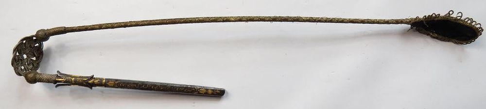 Lot 464: 4 AN OTTOMAN COMBINATION RIDING CROP DAGGER
